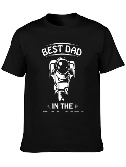 Best Dad in the Universe Black T-Shirt