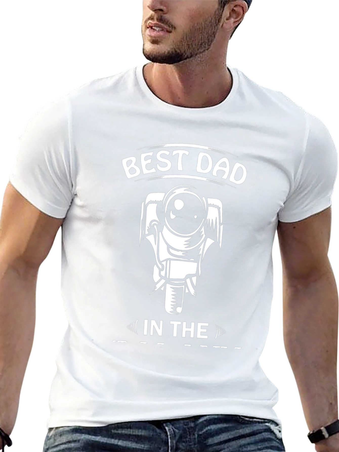 Best Dad in the Universe Black T-Shirt