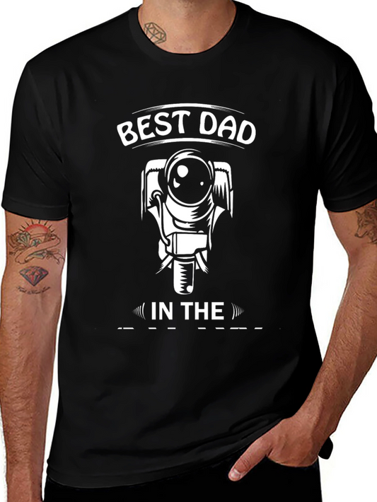 Best Dad in the Universe Black T-Shirt