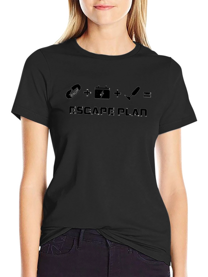 Escape Plan Black Graphic T-Shirt