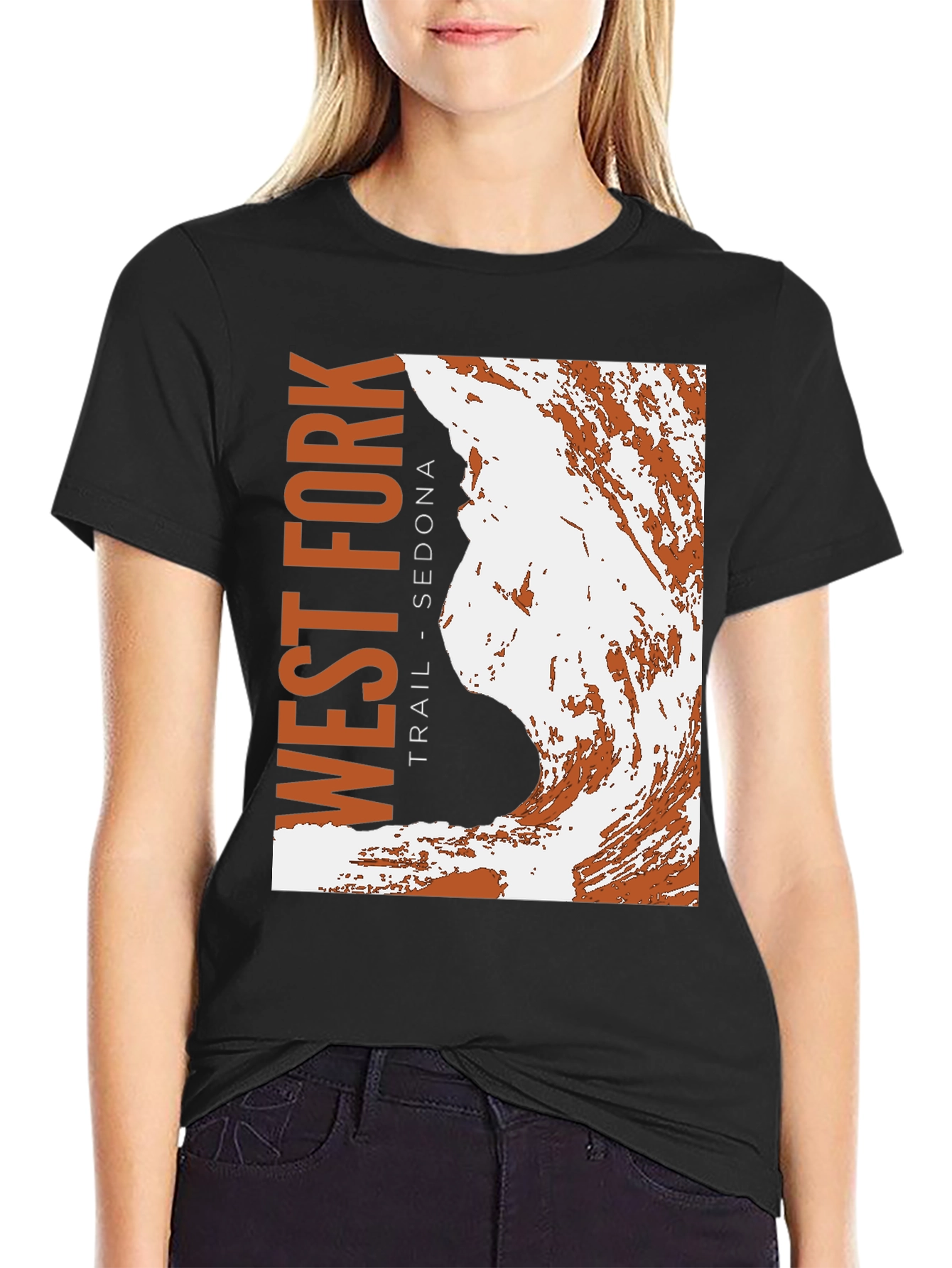 West Fork Trail Sedona Black Graphic T-Shirt