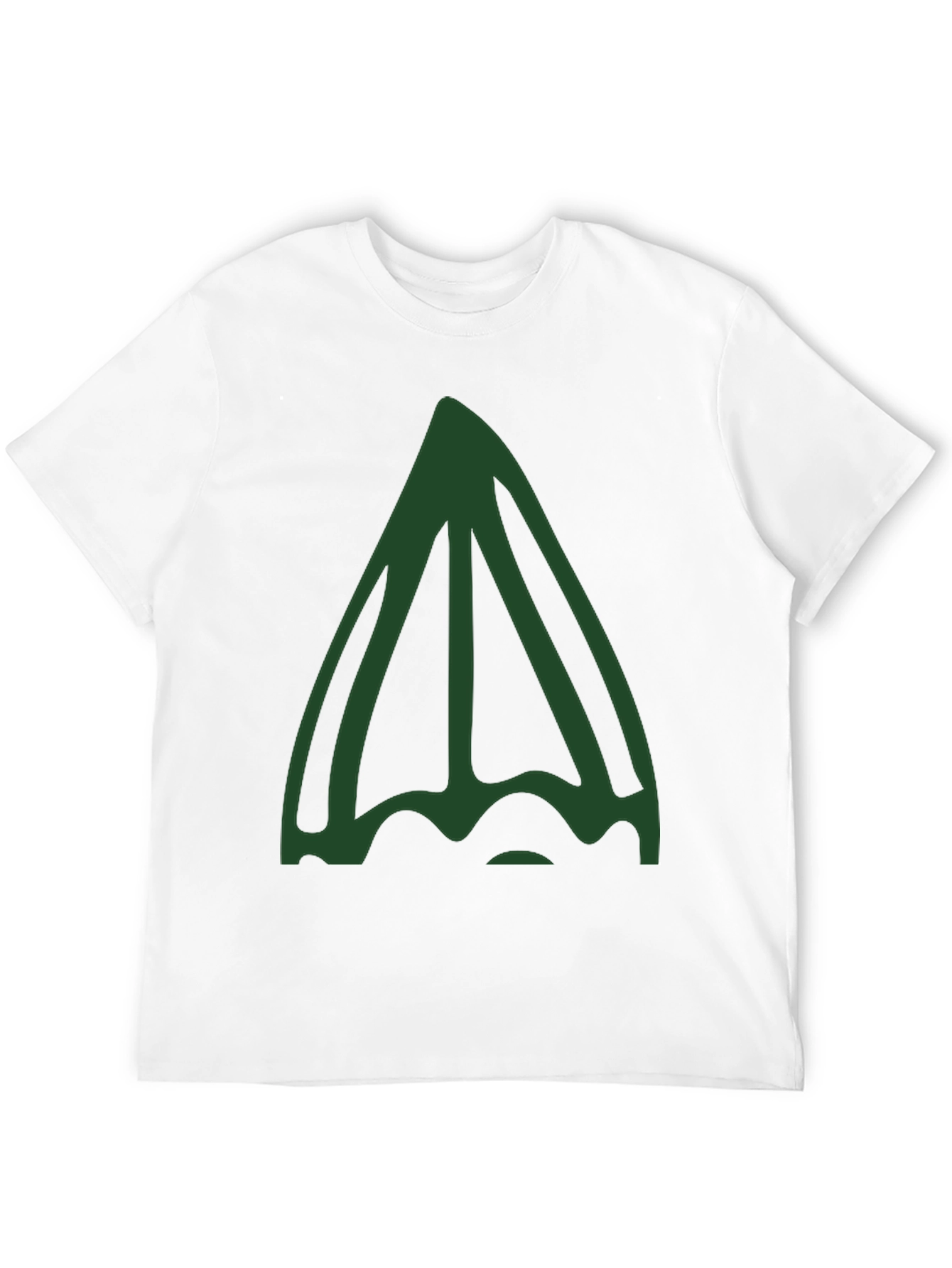 Unique Green Abstract Graphic Black T-Shirt