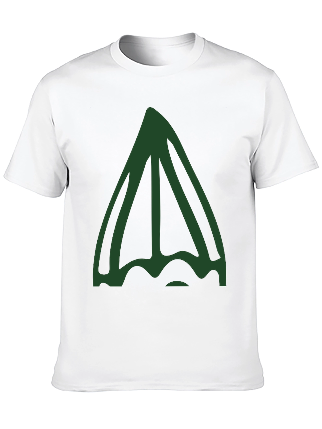 Unique Green Abstract Graphic Black T-Shirt