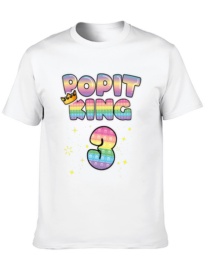 Pop It King 3rd Birthday T-Shirt
