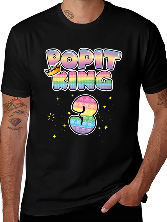 Pop It King 3rd Birthday T-Shirt