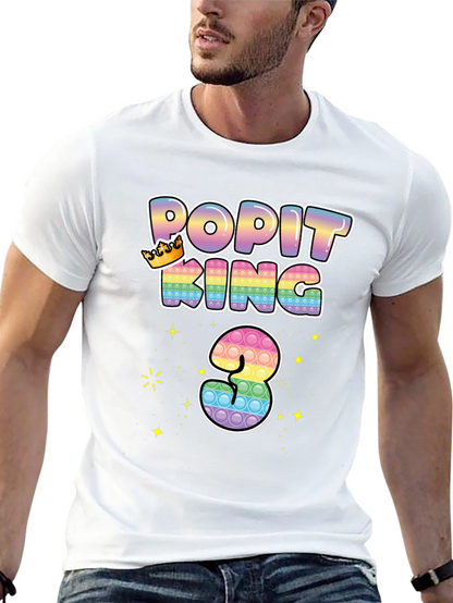 Pop It King 3rd Birthday T-Shirt