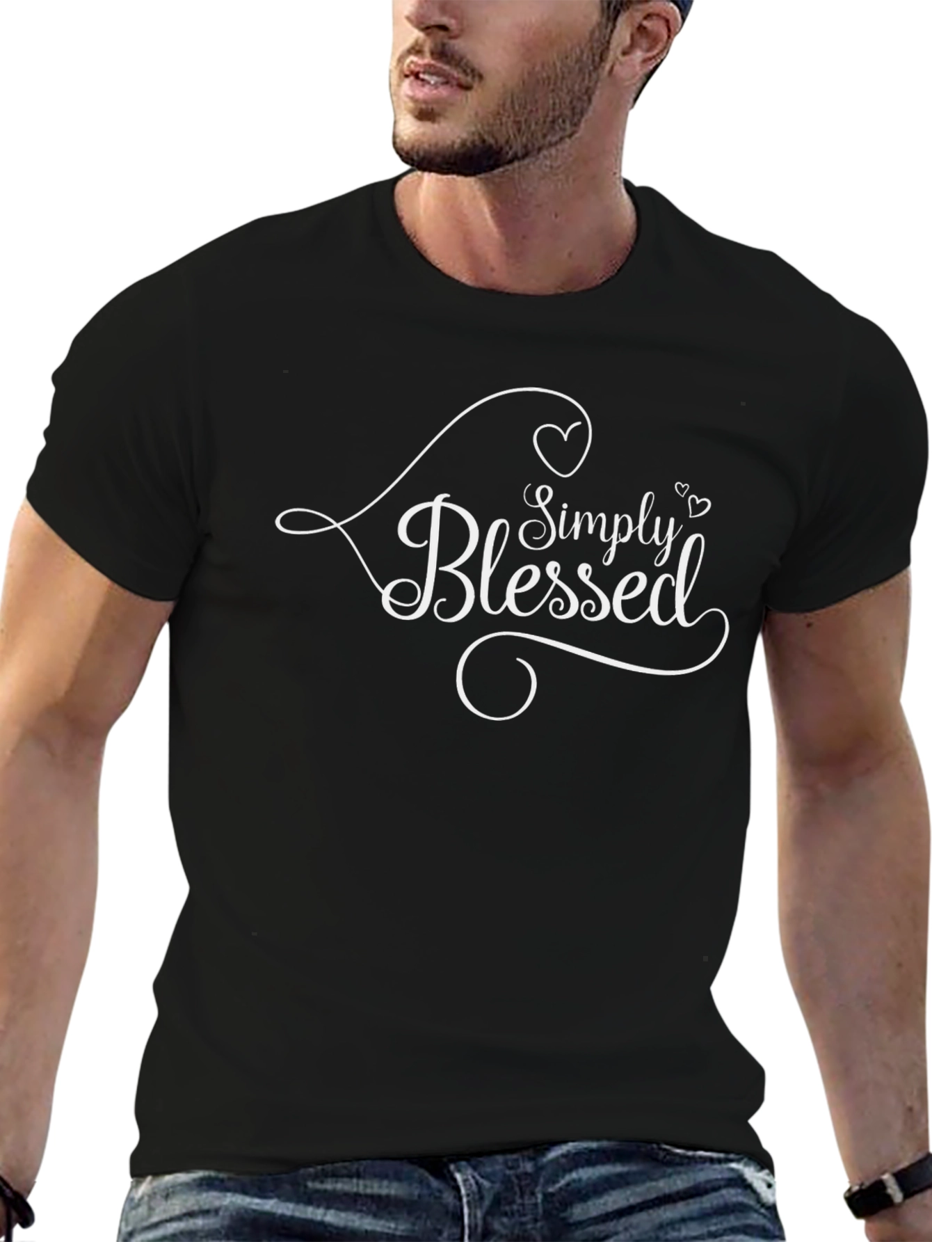 Simply Blessed Black Graphic Tee