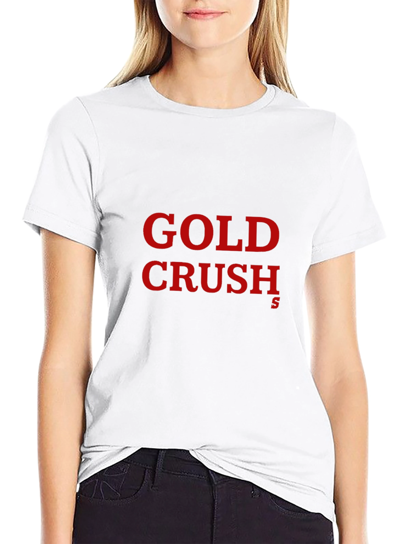 Gold Crush Graphic Tee - Trendy Casual Style