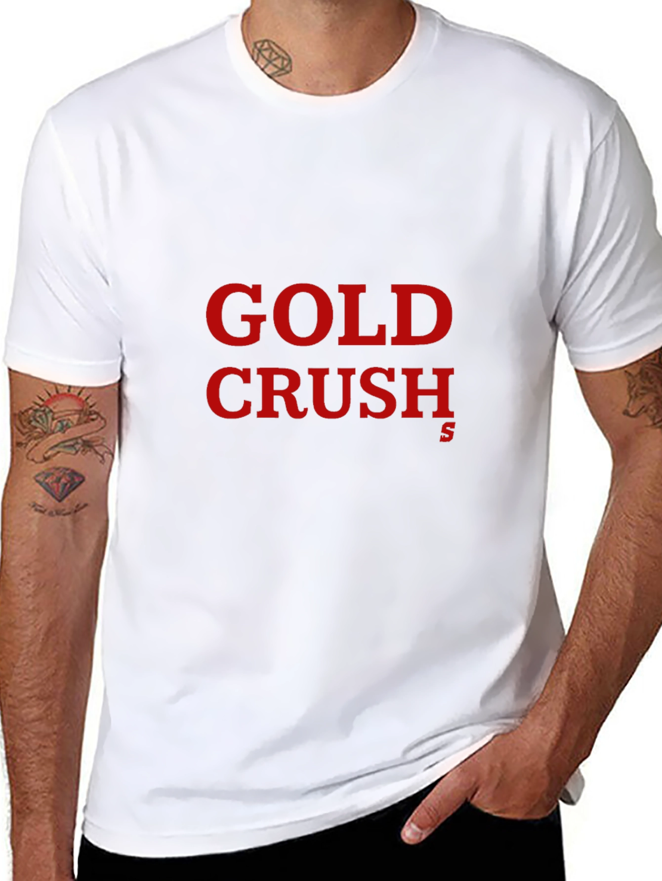 Gold Crush Graphic Tee - Trendy Casual Style