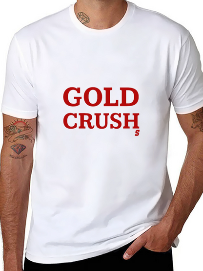 Gold Crush Graphic Tee - Trendy Casual Style