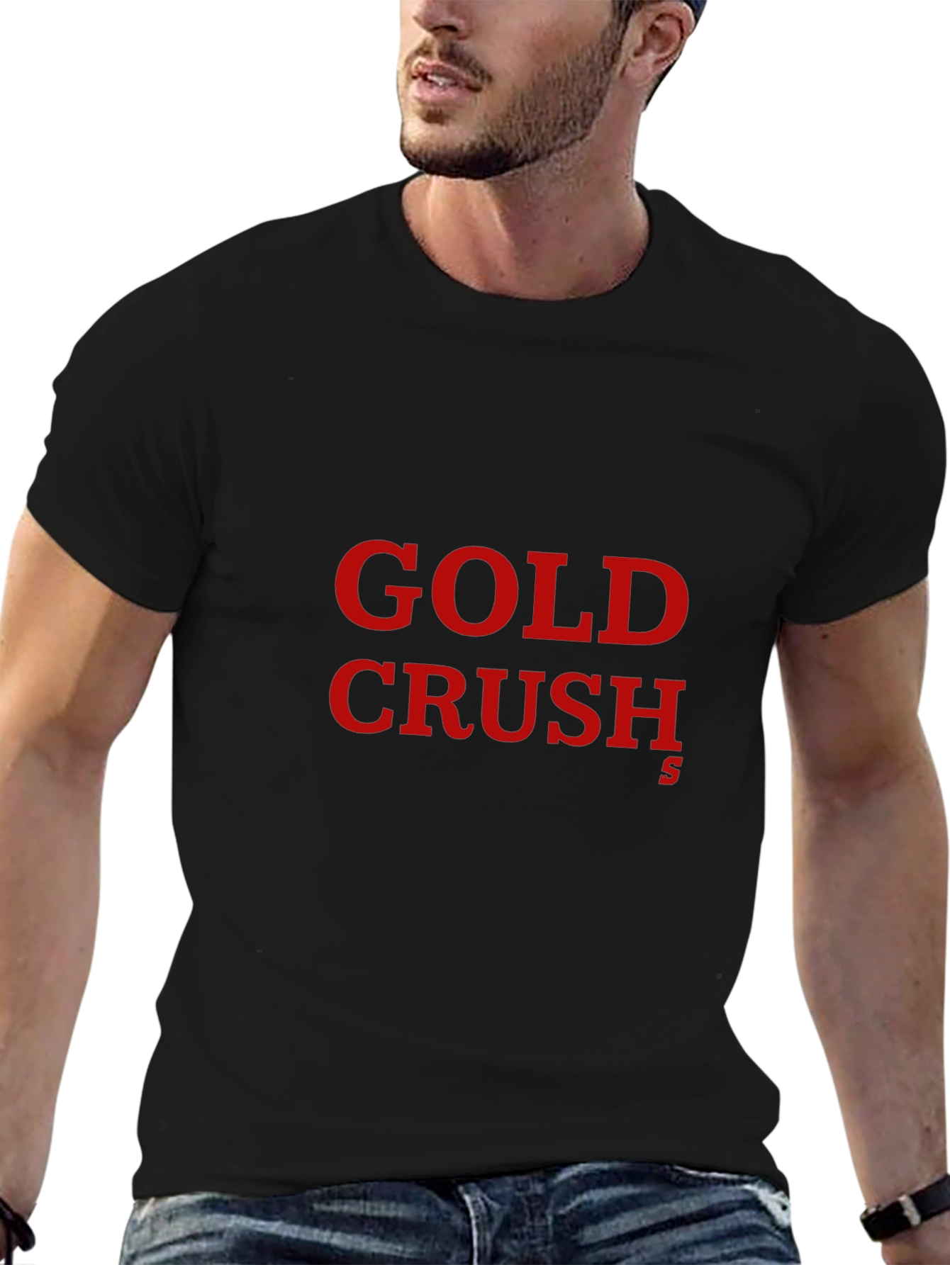 Gold Crush Graphic Tee - Trendy Casual Style