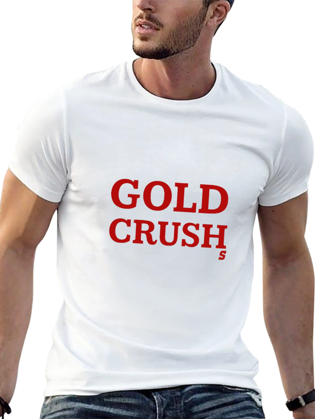 Gold Crush Graphic Tee - Trendy Casual Style