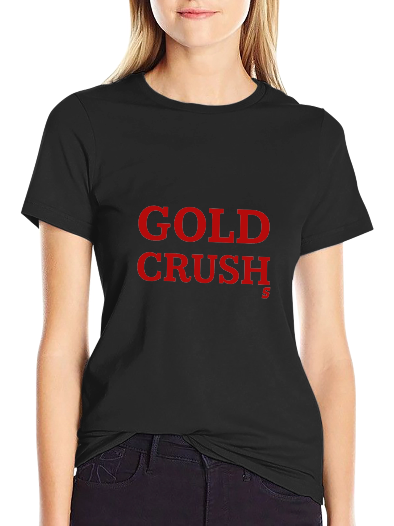 Gold Crush Graphic Tee - Trendy Casual Style
