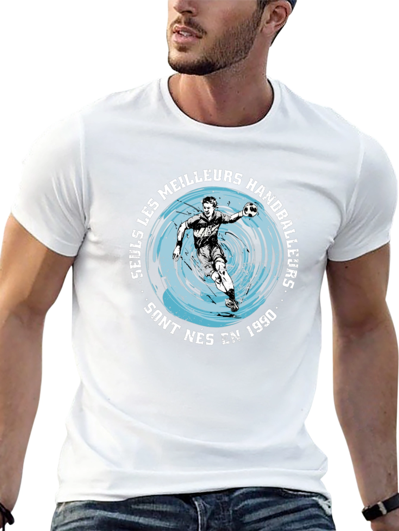 Handball Player Graphic Tee - Born in 1990