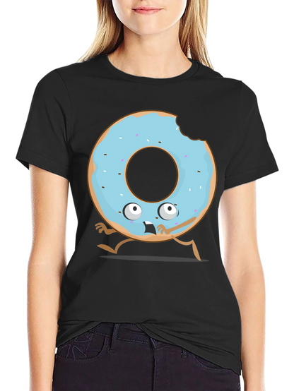 Funny Donut Cartoon Graphic T-Shirt