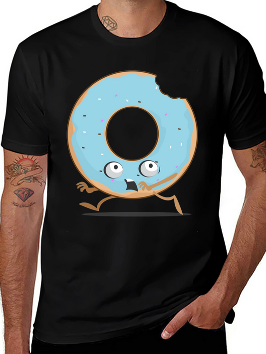 Funny Donut Cartoon Graphic T-Shirt