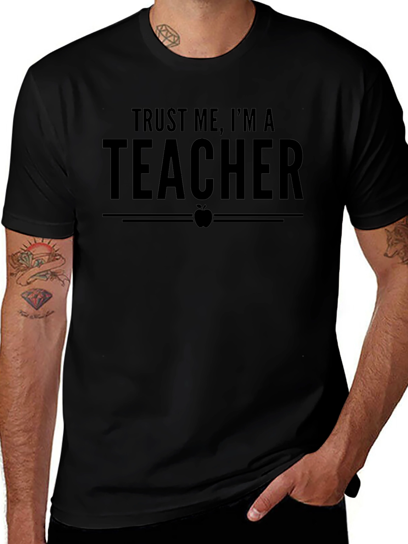 Trust Me Im A Teacher Black T-Shirt
