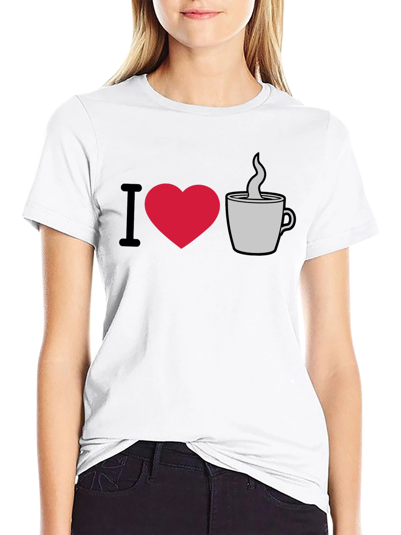 I Love Coffee Graphic T-Shirt - Casual Style