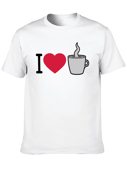 I Love Coffee Graphic T-Shirt - Casual Style