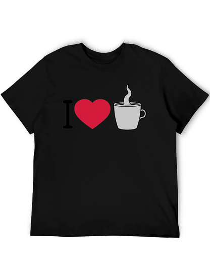 I Love Coffee Graphic T-Shirt - Casual Style