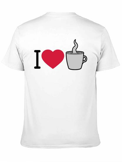 I Love Coffee Graphic T-Shirt - Casual Style