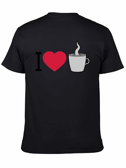 I Love Coffee Graphic T-Shirt - Casual Style