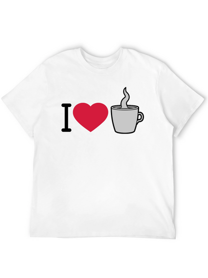 I Love Coffee Graphic T-Shirt - Casual Style