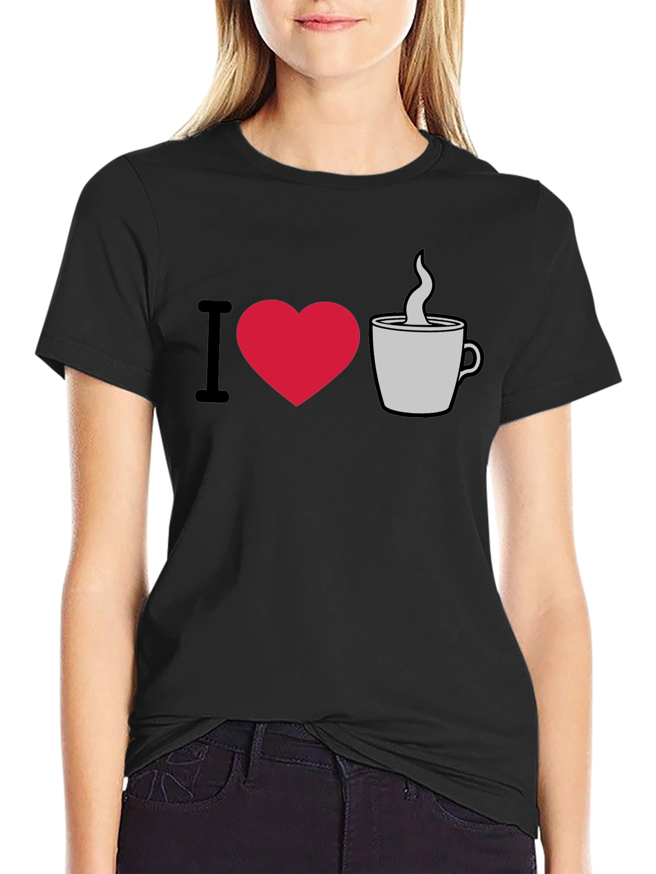 I Love Coffee Graphic T-Shirt - Casual Style