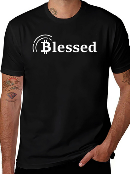 Blessed Bitcoin Graphic Tee - Trendy Crypto Shirt