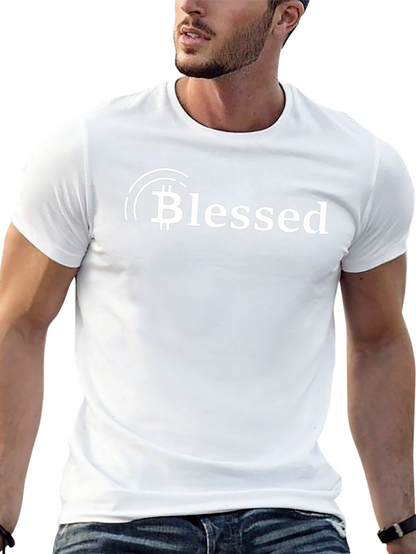 Blessed Bitcoin Graphic Tee - Trendy Crypto Shirt