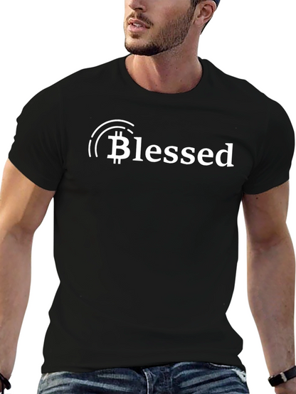 Blessed Bitcoin Graphic Tee - Trendy Crypto Shirt