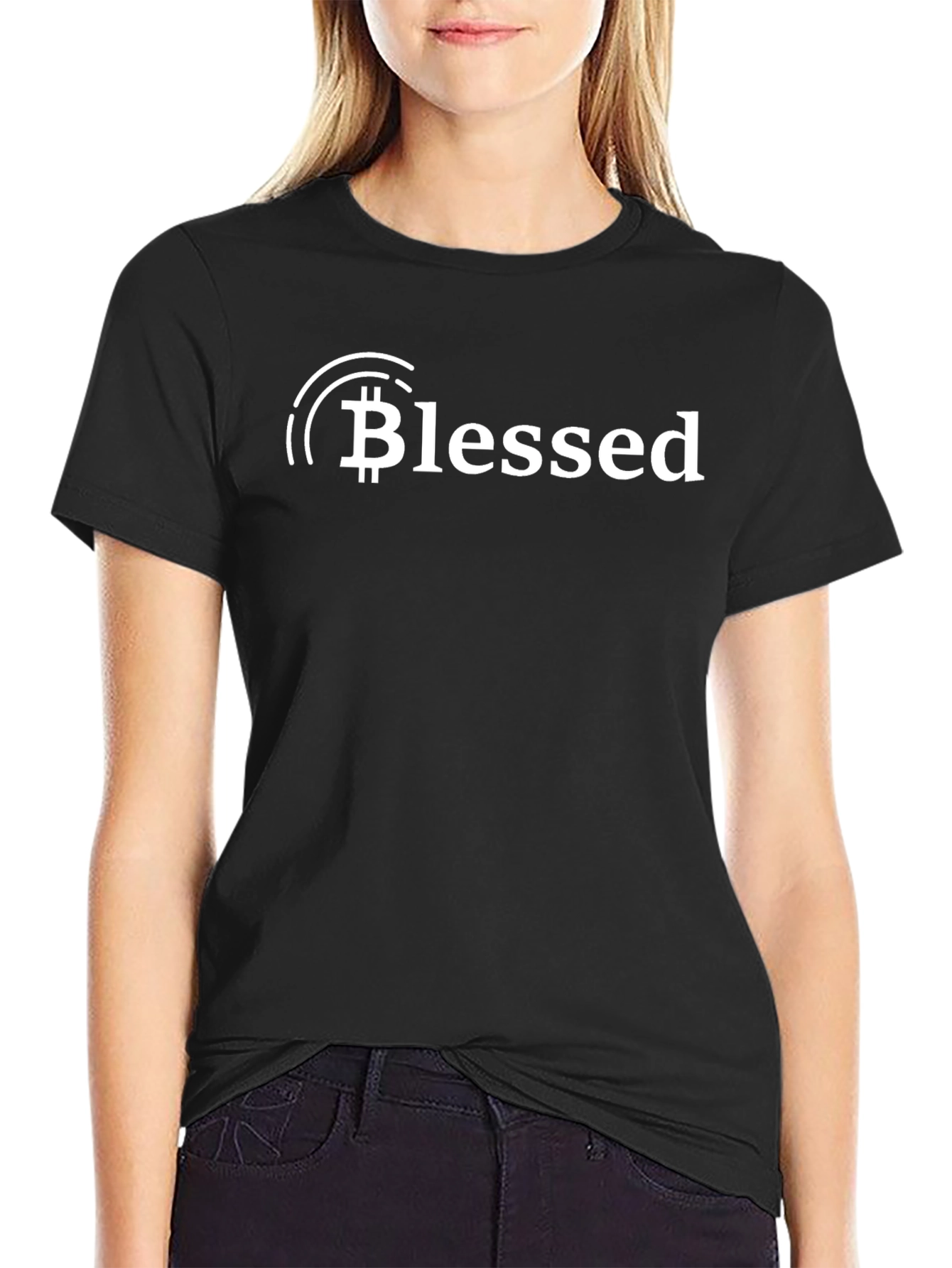 Blessed Bitcoin Graphic Tee - Trendy Crypto Shirt
