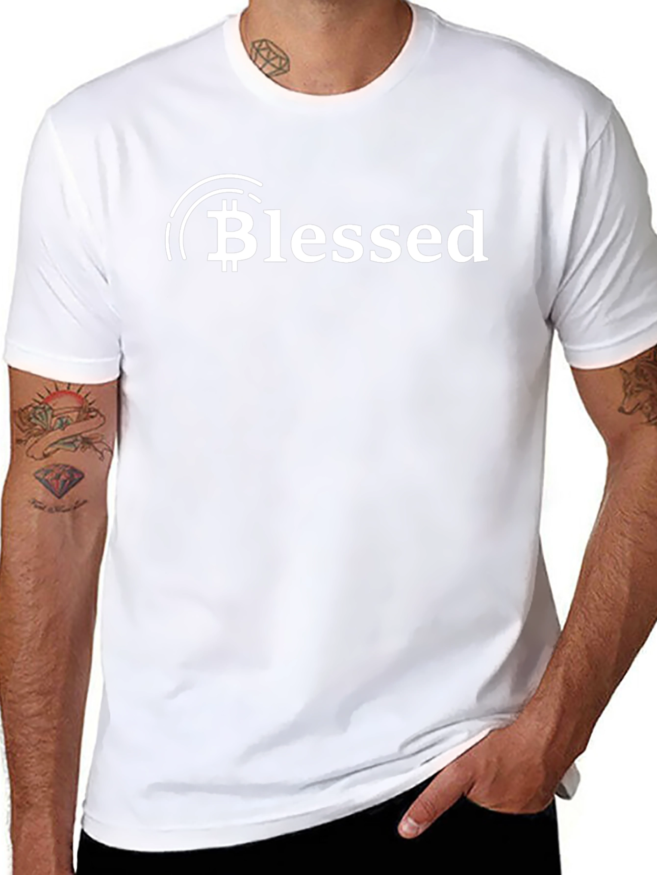 Blessed Bitcoin Graphic Tee - Trendy Crypto Shirt