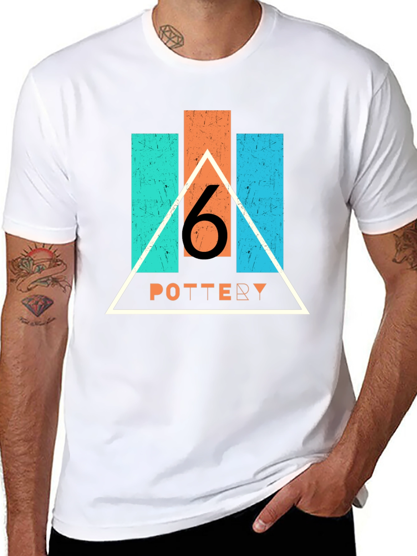 Pottery Triangle Graphic T-Shirt