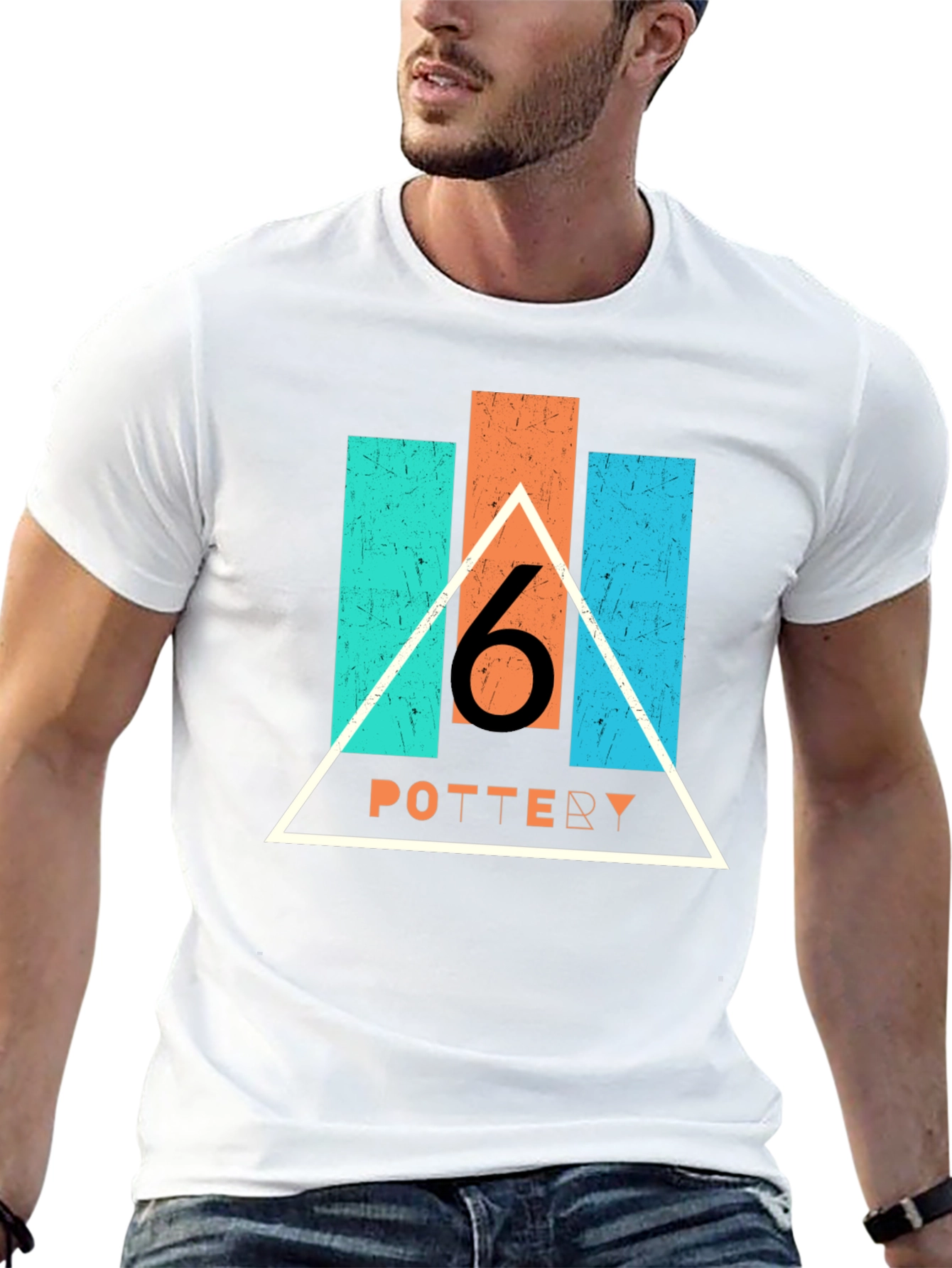 Pottery Triangle Graphic T-Shirt