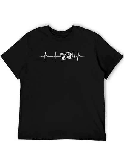 Trauma Nurse Heartbeat T-Shirt - Medical Professional Apparel