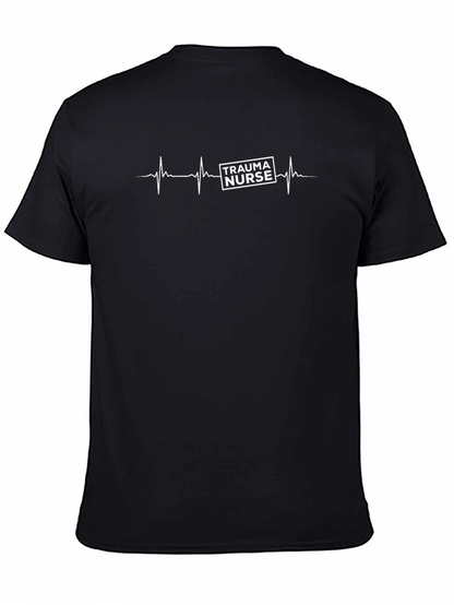 Trauma Nurse Heartbeat T-Shirt - Medical Professional Apparel