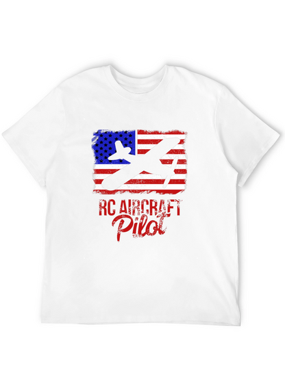 RC Aircraft Pilot T-Shirt - American Flag Airplane Tee