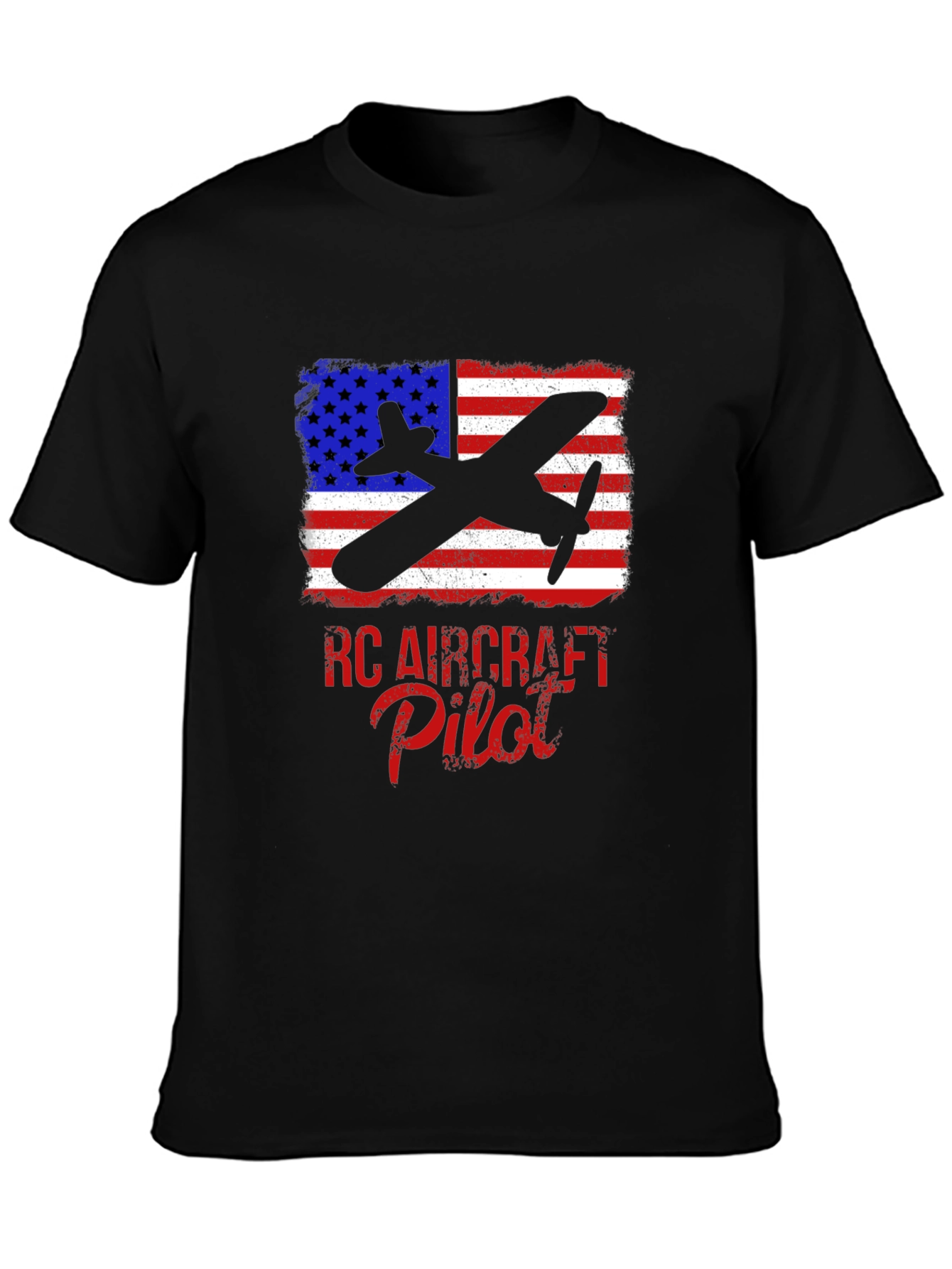 RC Aircraft Pilot T-Shirt - American Flag Airplane Tee