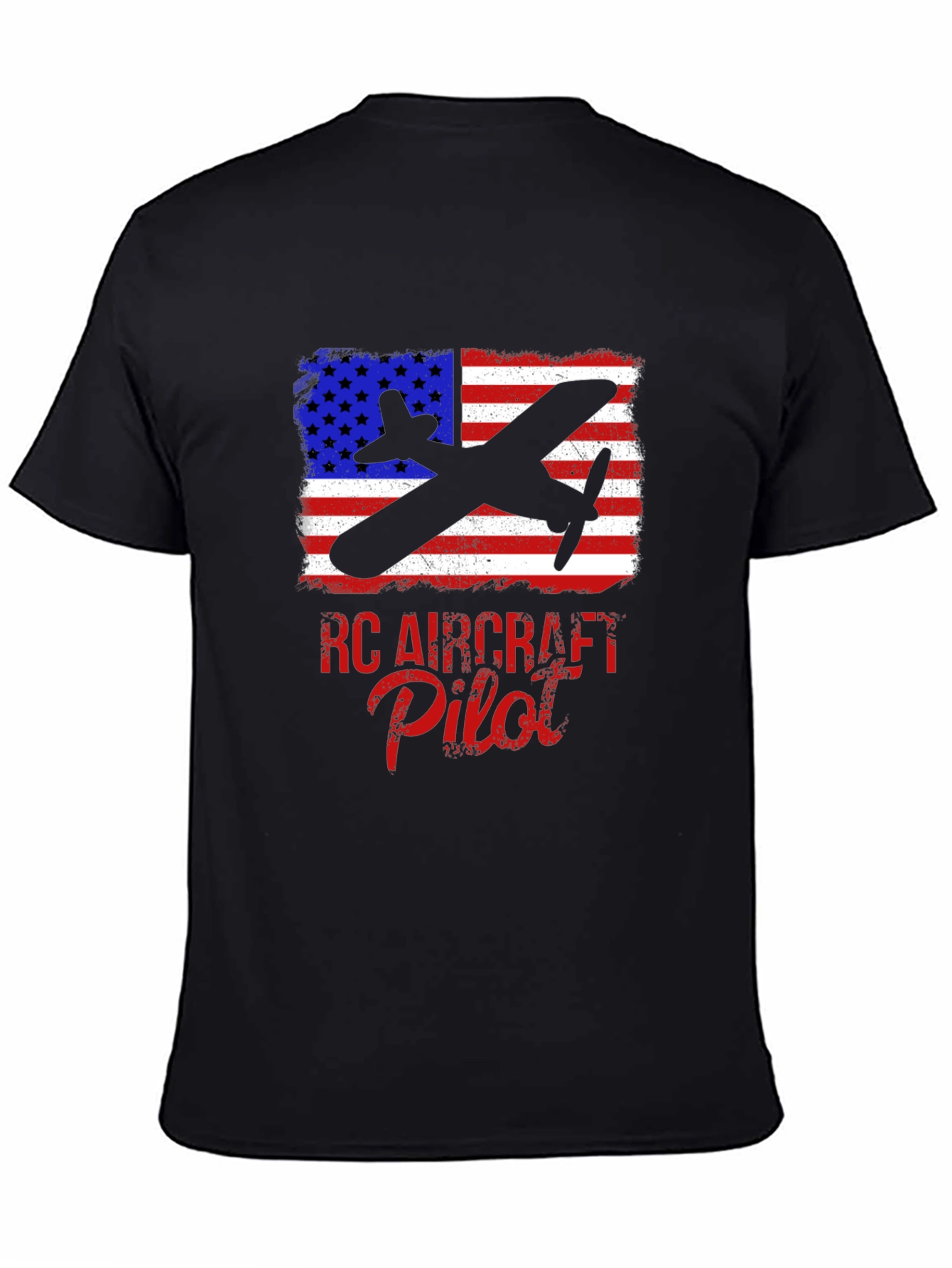 RC Aircraft Pilot T-Shirt - American Flag Airplane Tee