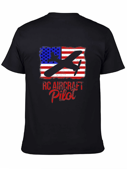 RC Aircraft Pilot T-Shirt - American Flag Airplane Tee