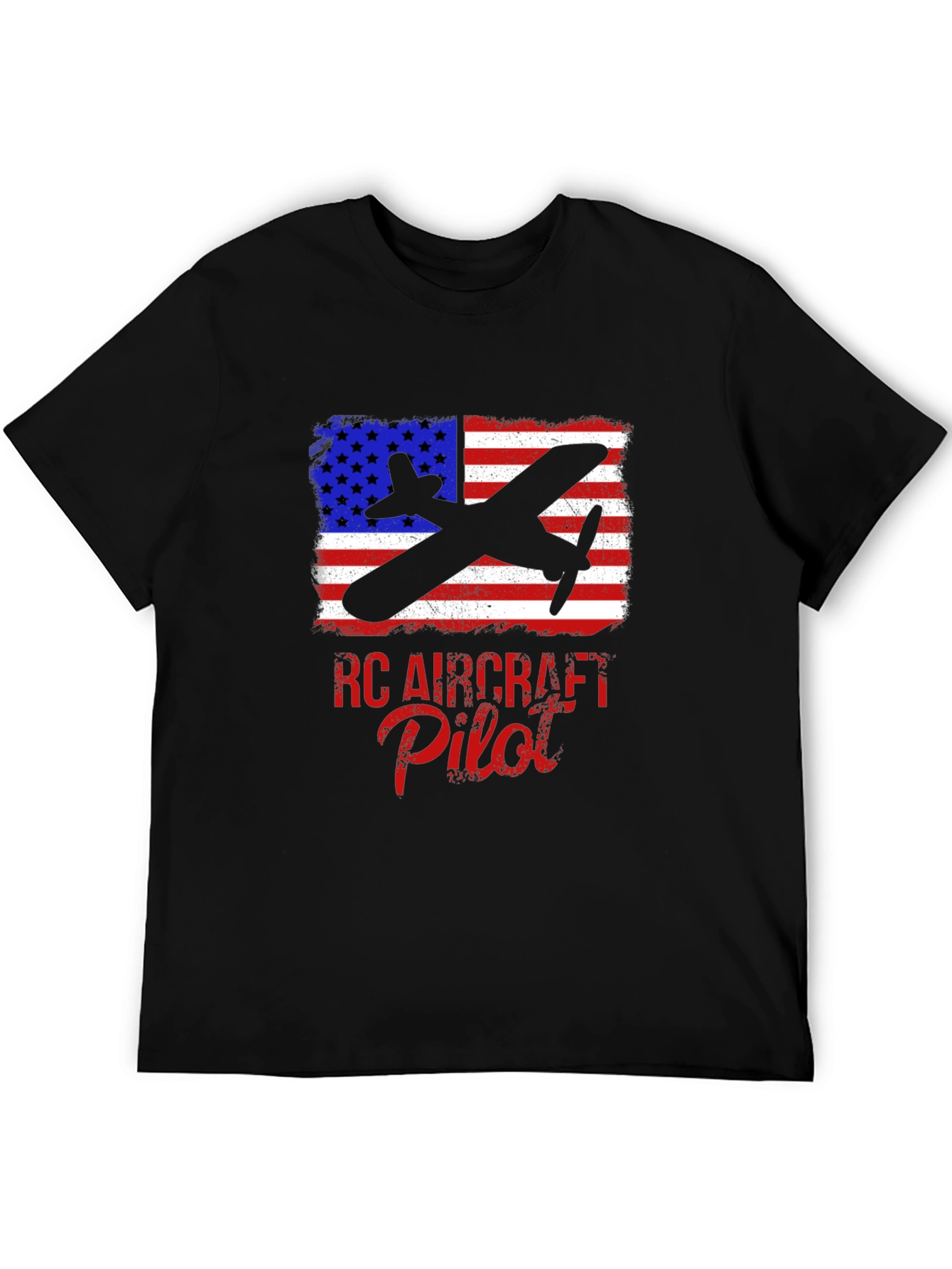 RC Aircraft Pilot T-Shirt - American Flag Airplane Tee