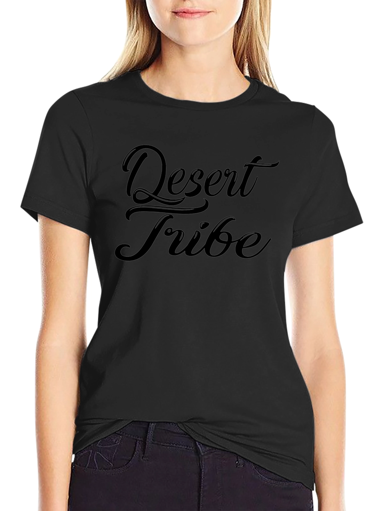 Desert Tribe Black Graphic T-Shirt