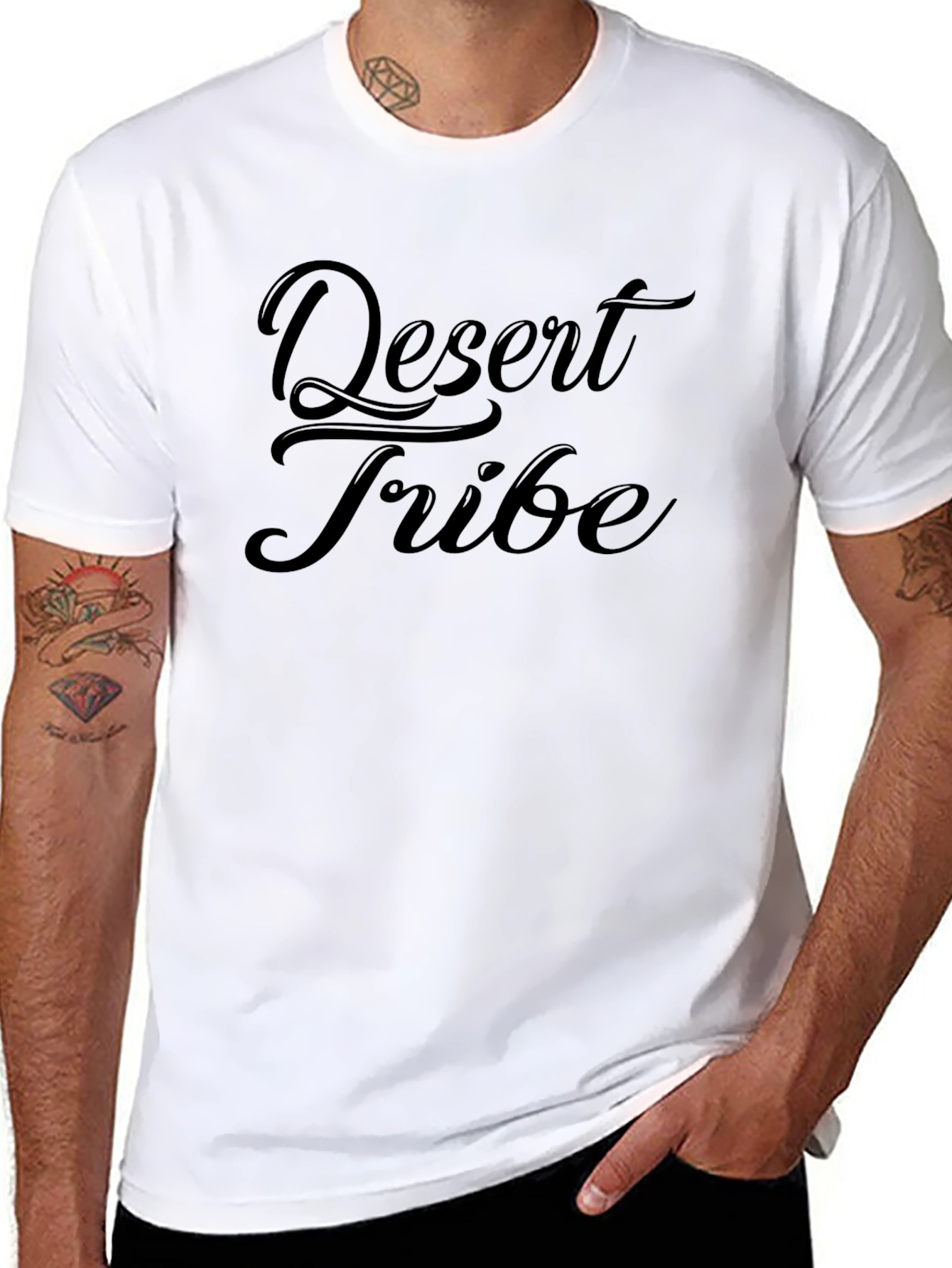 Desert Tribe Black Graphic T-Shirt