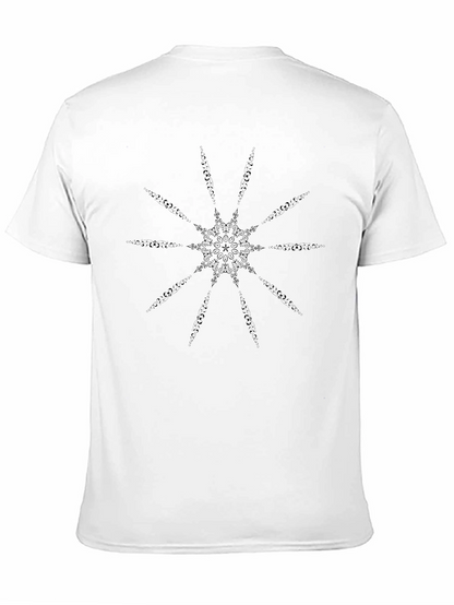 Geometric Starburst Graphic Black T-Shirt