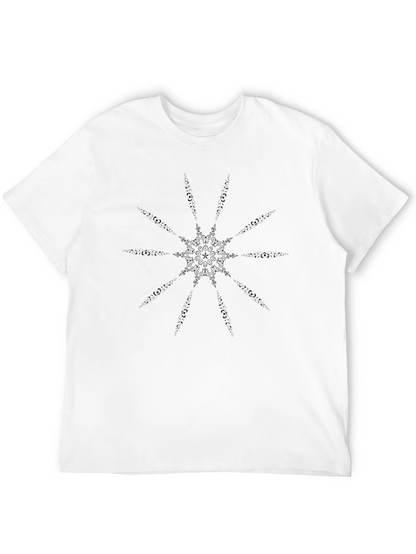 Geometric Starburst Graphic Black T-Shirt