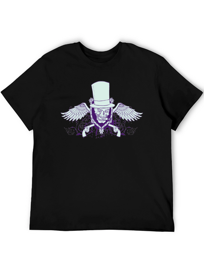 Skull & Guns Graphic T-Shirt - Top Hat Design