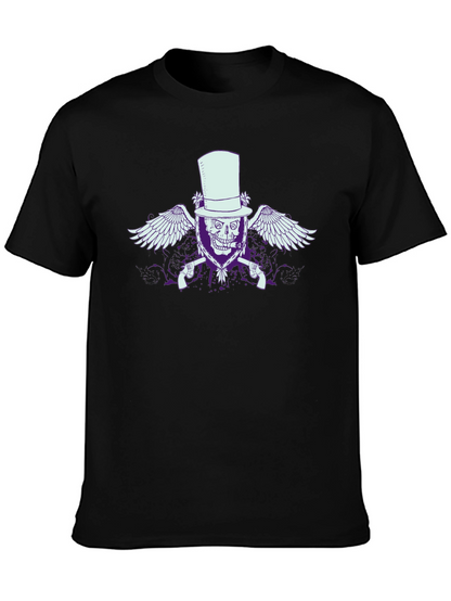 Skull & Guns Graphic T-Shirt - Top Hat Design