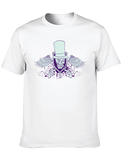 Skull & Guns Graphic T-Shirt - Top Hat Design