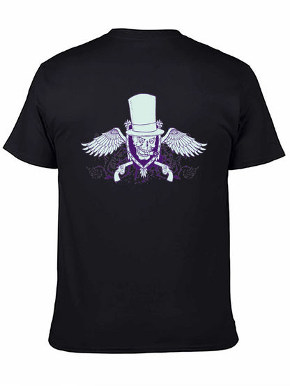 Skull & Guns Graphic T-Shirt - Top Hat Design